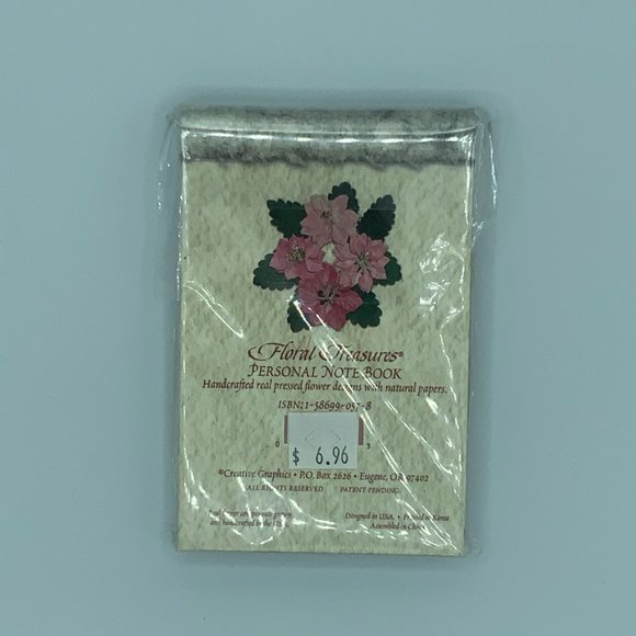 NWT - Small Personal Pressed Flower Notebook - Picture 2 of 2